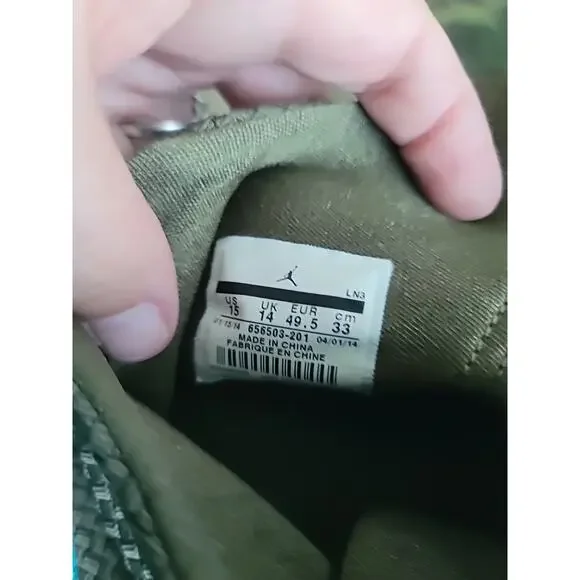 Air Jordan Mens Future Low Iguana Green Sz 15 Metallic Gold Basketball Shoe Nike - Picture 8 of 15